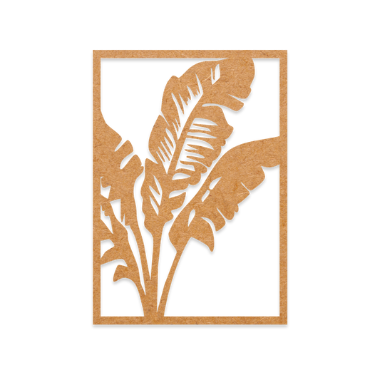 Our palm leaf wall leaf blank is intricately cut from 3mm MDF wood
