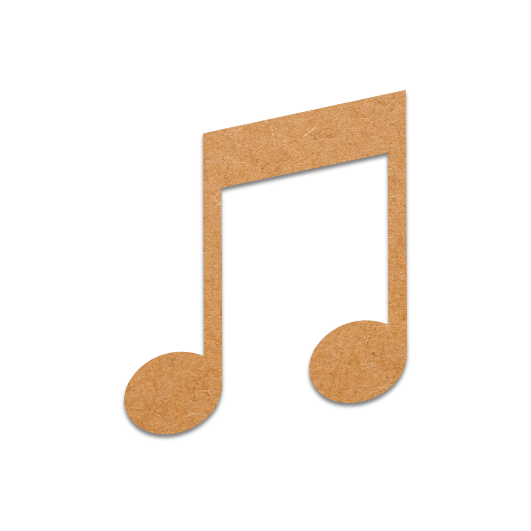 Craft wooden blank music note for craft and DIY