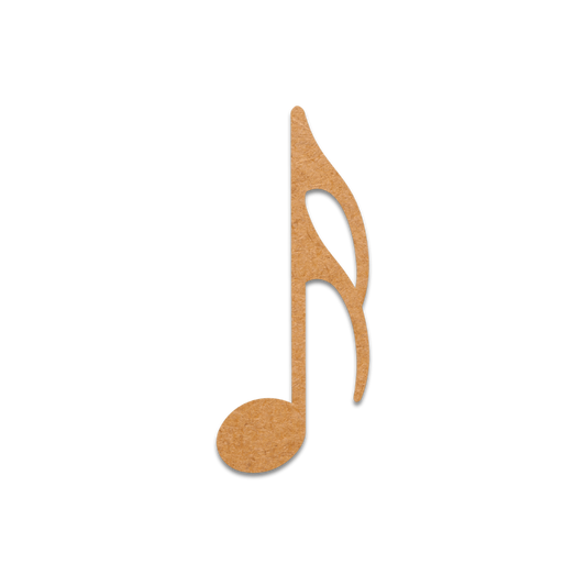 Wooden laser cute music note for creative projects and DIY