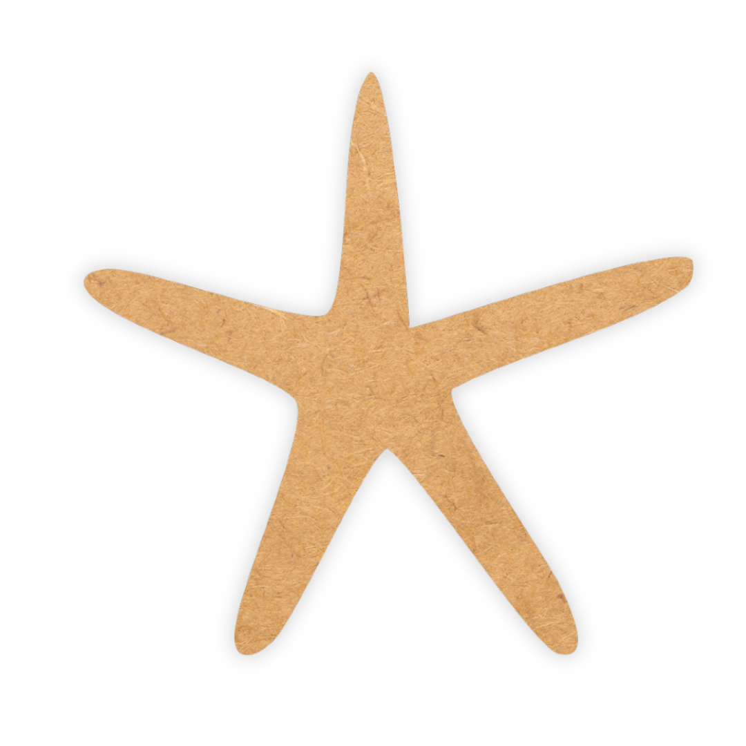 Laser machine cutout of a starfish for arts and crafts